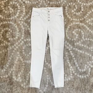 Old Navy White Rockstar High-Rise Stretch Skinny Jeans